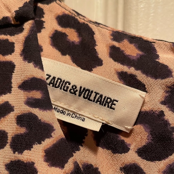 Zadig + Voltaire Rooka Leopard Print Dress Brand New Size Small - Picture 6 of 7